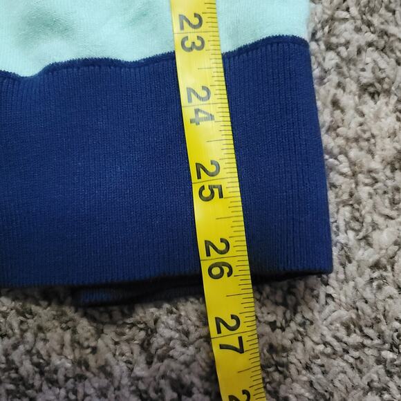 Talbots- Women's Long sleeve navy and teal top- size XL - Picture 6 of 8